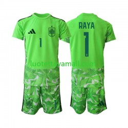 Lapset Espanja Maalivahdin David Raya 1 6th Green color World Cup 2026 Lyhythihainen Fanipaita Lapset Espanja Maalivahdin David Raya 1 6th Green color World Cup 2026 Lyhythihainen Fanipaita