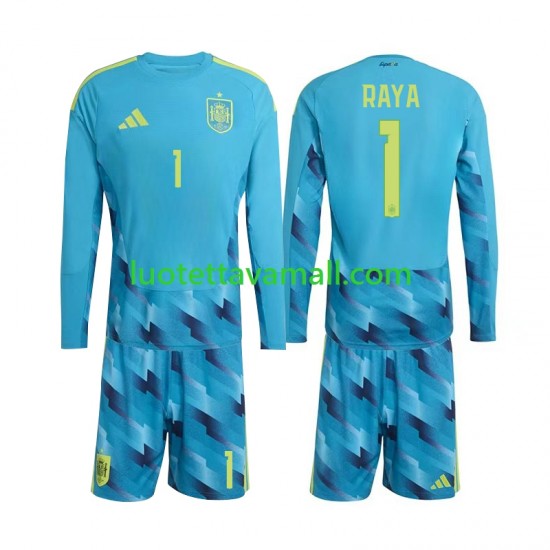 Lapset Espanja Maalivahdin David Raya 1 World Cup 2026 Pitkähihainen Fanipaita ,Koti