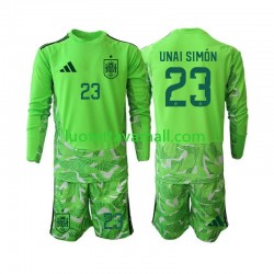Lapset Espanja Maalivahdin Unai Simon 23 6th Green color World Cup 2026 Pitkähihainen Fanipaita Lapset Espanja Maalivahdin Unai Simon 23 6th Green color World Cup 2026 Pitkähihainen Fanipaita