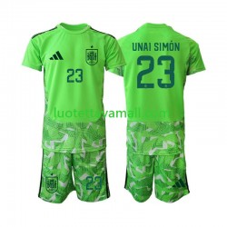 Lapset Espanja Maalivahdin Unai Simon 23 6th Green color World Cup 2026 Lyhythihainen Fanipaita Lapset Espanja Maalivahdin Unai Simon 23 6th Green color World Cup 2026 Lyhythihainen Fanipaita