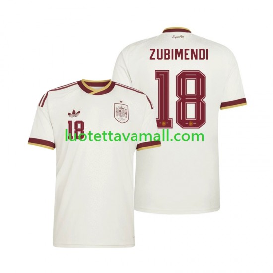 Miehet Espanja Martin Zubimendi 18 World Cup 2026 Lyhythihainen Fanipaita ,Vieras
