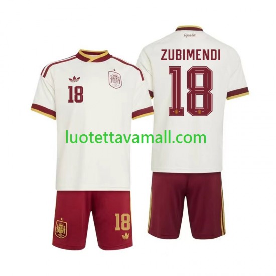 Lapset Espanja Martin Zubimendi 18 World Cup 2026 Lyhythihainen Fanipaita ,Vieras