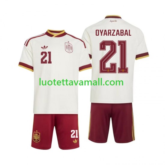 Lapset Espanja Mikel Oyarzabal 21 World Cup 2026 Lyhythihainen Fanipaita ,Vieras