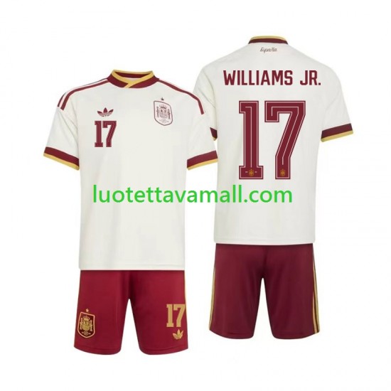 Lapset Espanja Nico Williams 17 World Cup 2026 Lyhythihainen Fanipaita ,Vieras