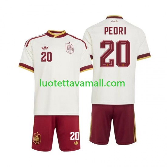 Lapset Espanja Pedri 20 World Cup 2026 Lyhythihainen Fanipaita ,Vieras