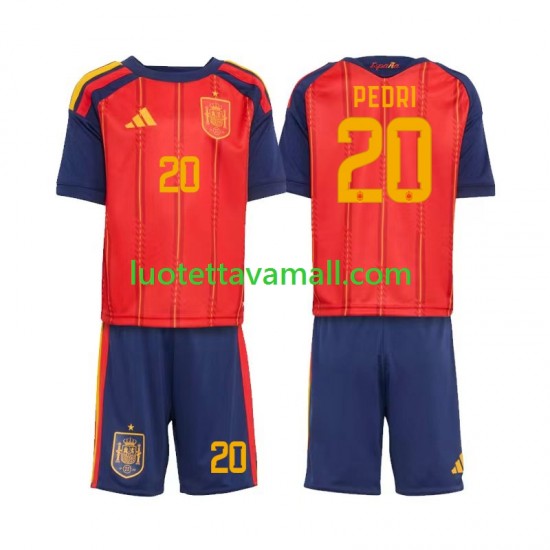 Lapset Espanja Pedri 20 World Cup 2026 Lyhythihainen Fanipaita ,Koti