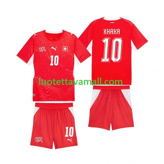 Lapset Sveitsi Granit Xhaka 10 World Cup 2026 Lyhythihainen Fanipaita ,Koti