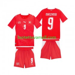 Lapset Sveitsi Johan Manzambi 9 World Cup 2026 Lyhythihainen Fanipaita ,Koti Lapset Sveitsi Johan Manzambi 9 World Cup 2026 Lyhythihainen Fanipaita ,Koti