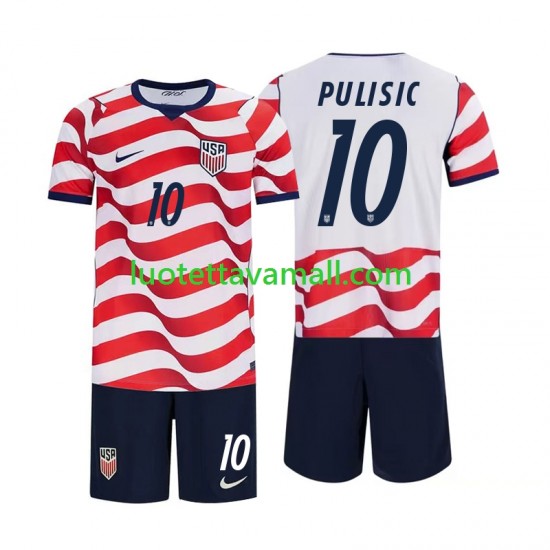 Lapset Yhdysvallat Christian Pulisic 10 World Cup 2026 Lyhythihainen Fanipaita ,Koti