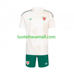 Lapset Wales World Cup 2026 Lyhythihainen Fanipaita ,Vieras Lapset Wales World Cup 2026 Lyhythihainen Fanipaita ,Vieras