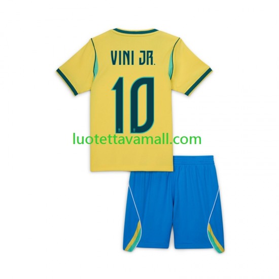 Lapset Brasilia Vinicius Junior 10 World Cup 2026 Lyhythihainen Fanipaita ,Koti