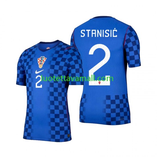 Miehet Kroatia Josip Stanisic 2 World Cup 2026 Lyhythihainen Fanipaita ,Vieras