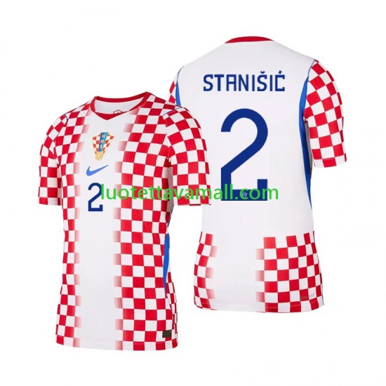 Miehet Kroatia Josip Stanisic 2 World Cup 2026 Lyhythihainen Fanipaita ,Koti