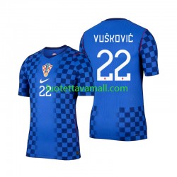 Miehet Kroatia Luka Vuskovic 22 World Cup 2026 Lyhythihainen Fanipaita ,Vieras