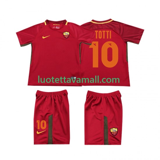Lapset AS Roma Totti 10 Retro 2017-2018 Lyhythihainen Fanipaita ,Koti