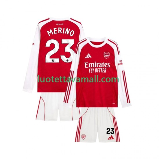 Lapset Arsenal Merino 23 2025-2026 Pitkähihainen Fanipaita ,Koti
