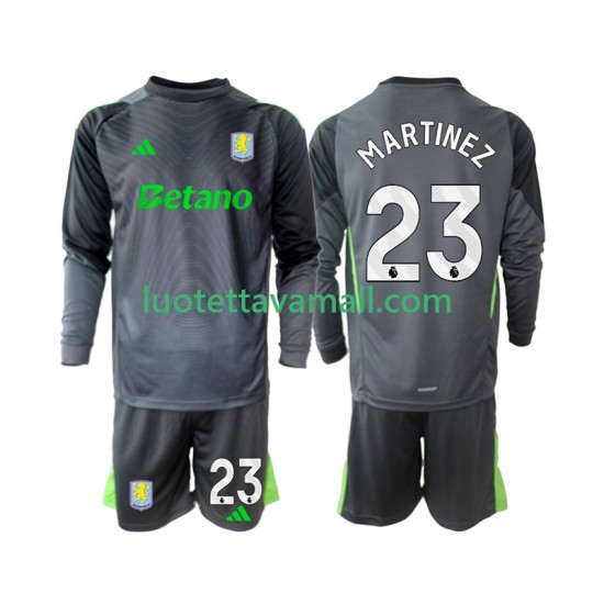 Lapset Aston Villa Maalivahdin Emiliano Martinez 23 2025-2026 Pitkähihainen Fanipaita ,Koti