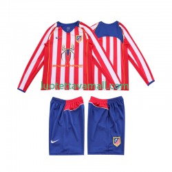 Lapset Atlético Madrid Retro 2004 2005 Pitkähihainen Fanipaita ,Koti
