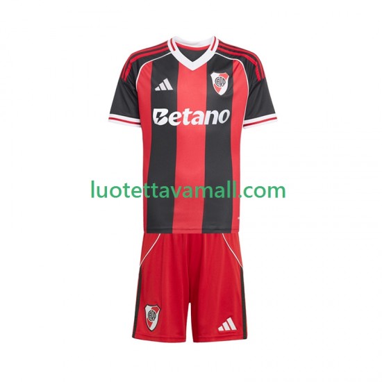 Lapset CA River Plate 2025-2026 Lyhythihainen Fanipaita ,Vieras