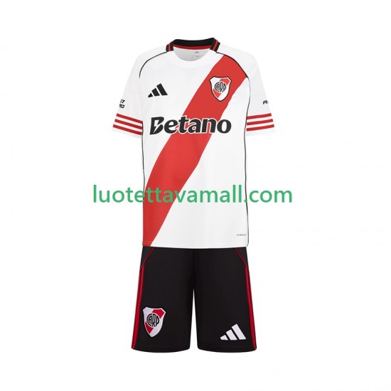 Lapset CA River Plate 2025-2026 Lyhythihainen Fanipaita ,Koti