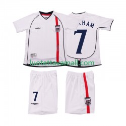 Lapset Englanti BECKHAM 7 Retro 2002 Lyhythihainen Fanipaita ,Koti