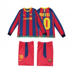 Lapset FC Barcelona Lionel Messi 10 Retro 2010 2011 Pitkähihainen Fanipaita ,Koti