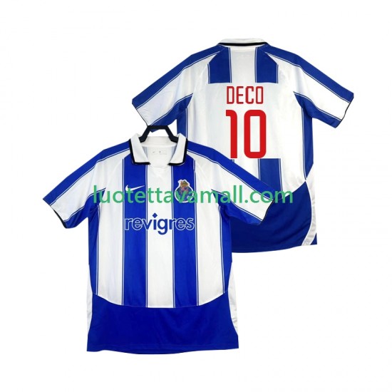 Miehet FC Porto DECO 10 Retro 2003 2004 Lyhythihainen Fanipaita ,Koti