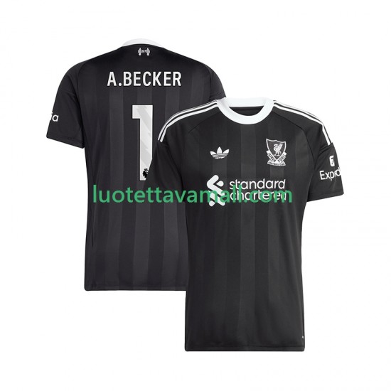Miehet Liverpool Maalivahdin Alisson Becker 1 2025-2026 Lyhythihainen Fanipaita ,Neljäs