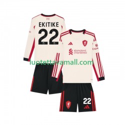 Lapset Liverpool Hugo Ekitike 22 2025-2026 Pitkähihainen Fanipaita ,Vieras