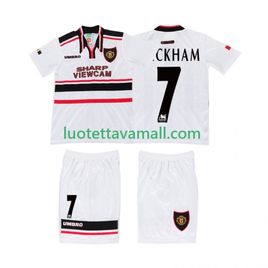 Lapset Manchester United BECKHAM 7 Retro 1998 Lyhythihainen Fanipaita ,Vieras