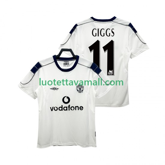Miehet Manchester United GIGGS 11 Retro 2000 2001 Lyhythihainen Fanipaita ,Vieras