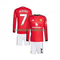 Lapset Manchester United Mason Mount 7 2025-2026 Pitkähihainen Fanipaita ,Koti