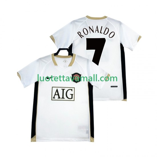 Miehet Manchester United RONALDO 7 Retro 2006-2007 Lyhythihainen Fanipaita ,Vieras