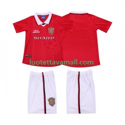 Lapset Manchester United Retro 1999 2000 Lyhythihainen Fanipaita ,Koti