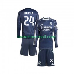 Lapset Real Madrid Huijsen 24 2025-2026 Pitkähihainen Fanipaita ,Vieras