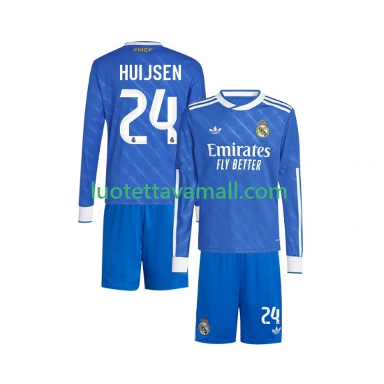 Lapset Real Madrid Huijsen 24 2025-2026 Pitkähihainen Fanipaita ,Kolmas