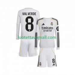 Lapset Real Madrid Valverde 8 2025-2026 Pitkähihainen Fanipaita ,Koti