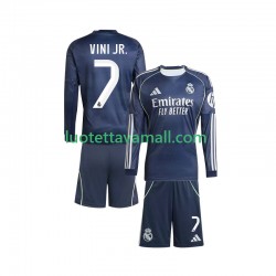 Lapset Real Madrid Vinicius Junior 7 2025-2026 Pitkähihainen Fanipaita ,Vieras