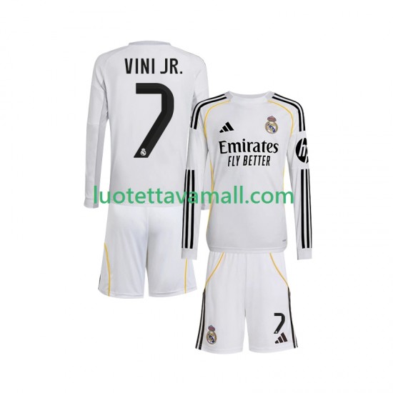 Lapset Real Madrid Vinicius Junior 7 2025-2026 Pitkähihainen Fanipaita ,Koti