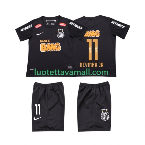 Lapset Santos NEYMAR JR 11 Retro Classic 2012 2013 Lyhythihainen Fanipaita ,Vieras