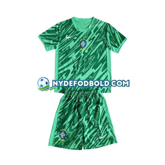 Lapset Brasilia Maalivahdin 2024 Vihreä Lyhythihainen Fanipaita ,Kolmas