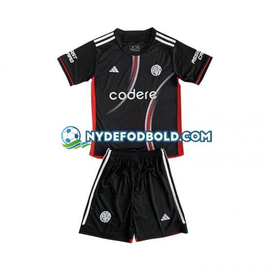 Lapset CA River Plate 2024-2025 Musta Lyhythihainen Fanipaita ,Kolmas