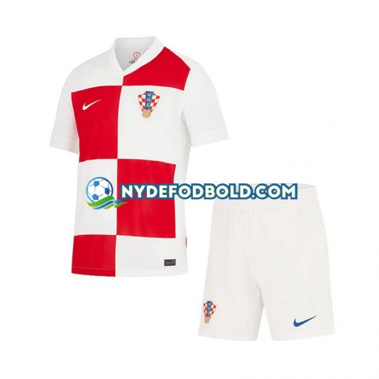 Lapset Kroatia Euro 2024 Lyhythihainen Fanipaita ,Koti