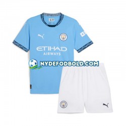 Lapset Manchester City 2024-2025 Sininen Lyhythihainen Fanipaita ,Koti