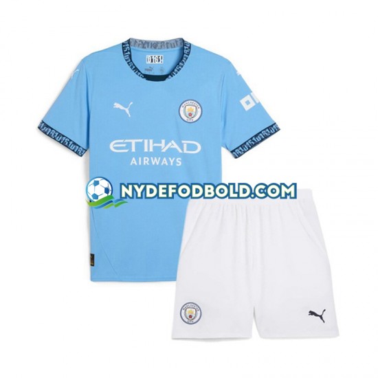 Lapset Manchester City 2024-2025 Sininen Lyhythihainen Fanipaita ,Koti