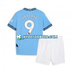 Lapset Manchester City Erling Haaland 9 2024-2025 Sininen Lyhythihainen Fanipaita ,Koti