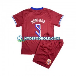 Lapset Norja Erling Haaland 9 2024 Punainen Lyhythihainen Fanipaita ,Koti