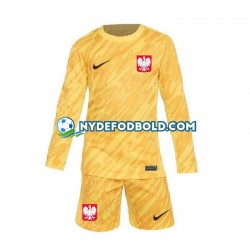 Lapset Puola Maalivahdin Euro 2024 Keltainen Pitkähihainen Fanipaita ,Koti