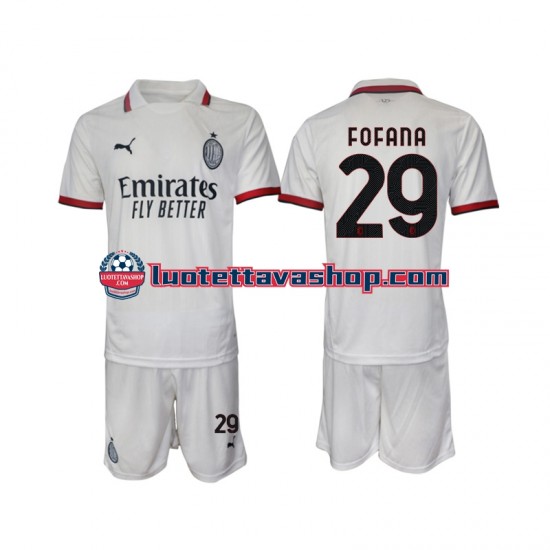 Lapset AC Milan Fofana 29 2024-2025 Lyhythihainen Fanipaita ,Vieras