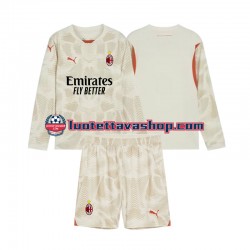 Lapset AC Milan Maalivahdin 2024-2025 Pitkähihainen Fanipaita ,Kolmas